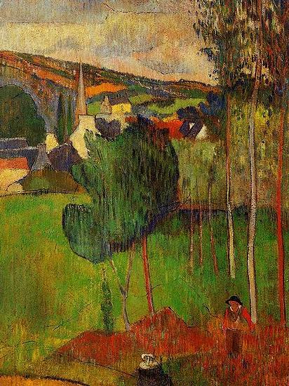 Paul Gauguin View of Pont-Aven from Lezaven oil painting image